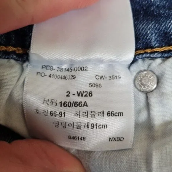 Denizen from Levi's High Rise Shorts Blue‎ Medium Wash Womens Size 2 / 26 Denim - Picture 14 of 14